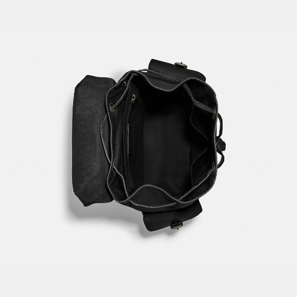 NWT！COACH Hudson Backpack In Signature Canvas COACH CB839 Gunmetal/Charcoal/Blac - Picture 11 of 11